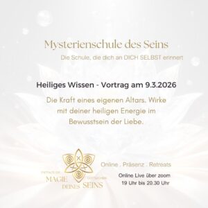 Heiliges Wissen über den Altar (Vortrag online)