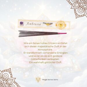 Magie deines Seins Ambrosia Naturreine Räucherstäbchen